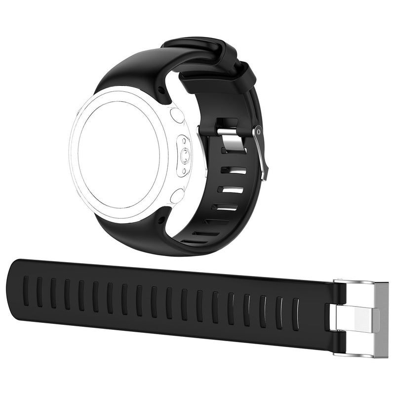 QGHXO Band for Suunto D4 / D4i, Classic Replacement Soft WristBand for Suunto D4 / D4i Novo Watch, Fits 5.7"-8.6" (145mm-220mm) Wrist (BK) - Image 3